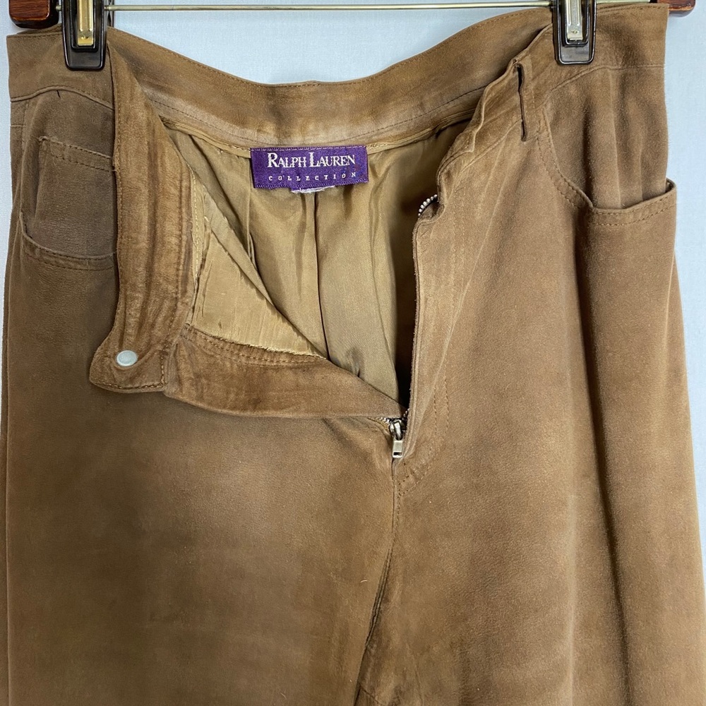 Ralph Lauren Collection Purple Label Suede Pants